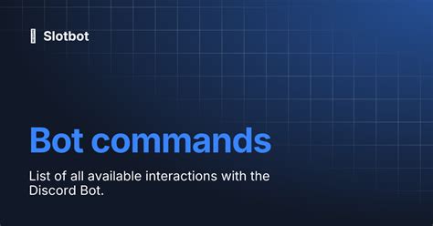 slotbot commands|Bot:SlotBot .